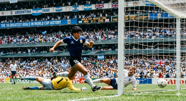 Maradona's Goal of the Century against England in the 1986 World Cup quarter-final