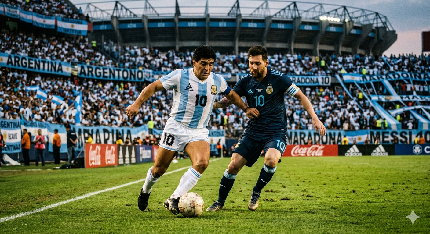 Diego Maradona and Lionel Messi — Argentina's two World Cup-winning legends