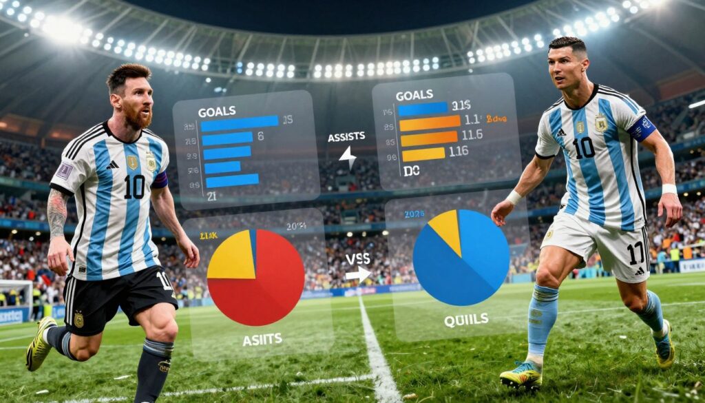 messi cristiano ronaldo statistics